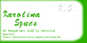 karolina szucs business card